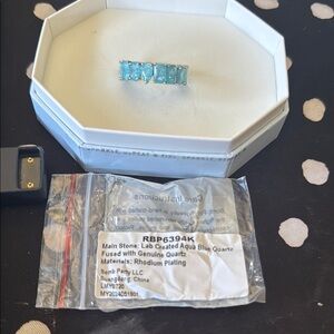 Aqua Blue Quartz Ring BP